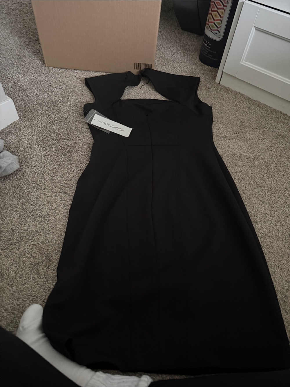 Maggy London Black Backless Halter Dress - Picture 3 of 3